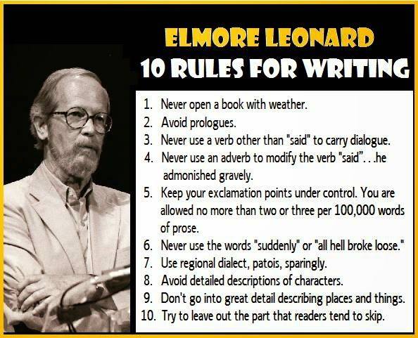 Elmore Leonard 10 Rules for Writing